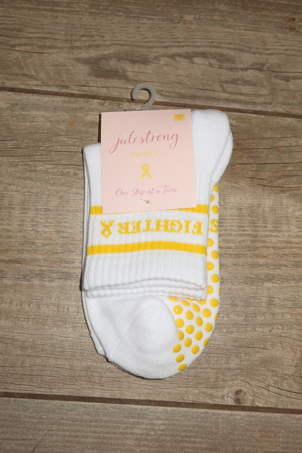 Yellow Fighter Grip Socks
