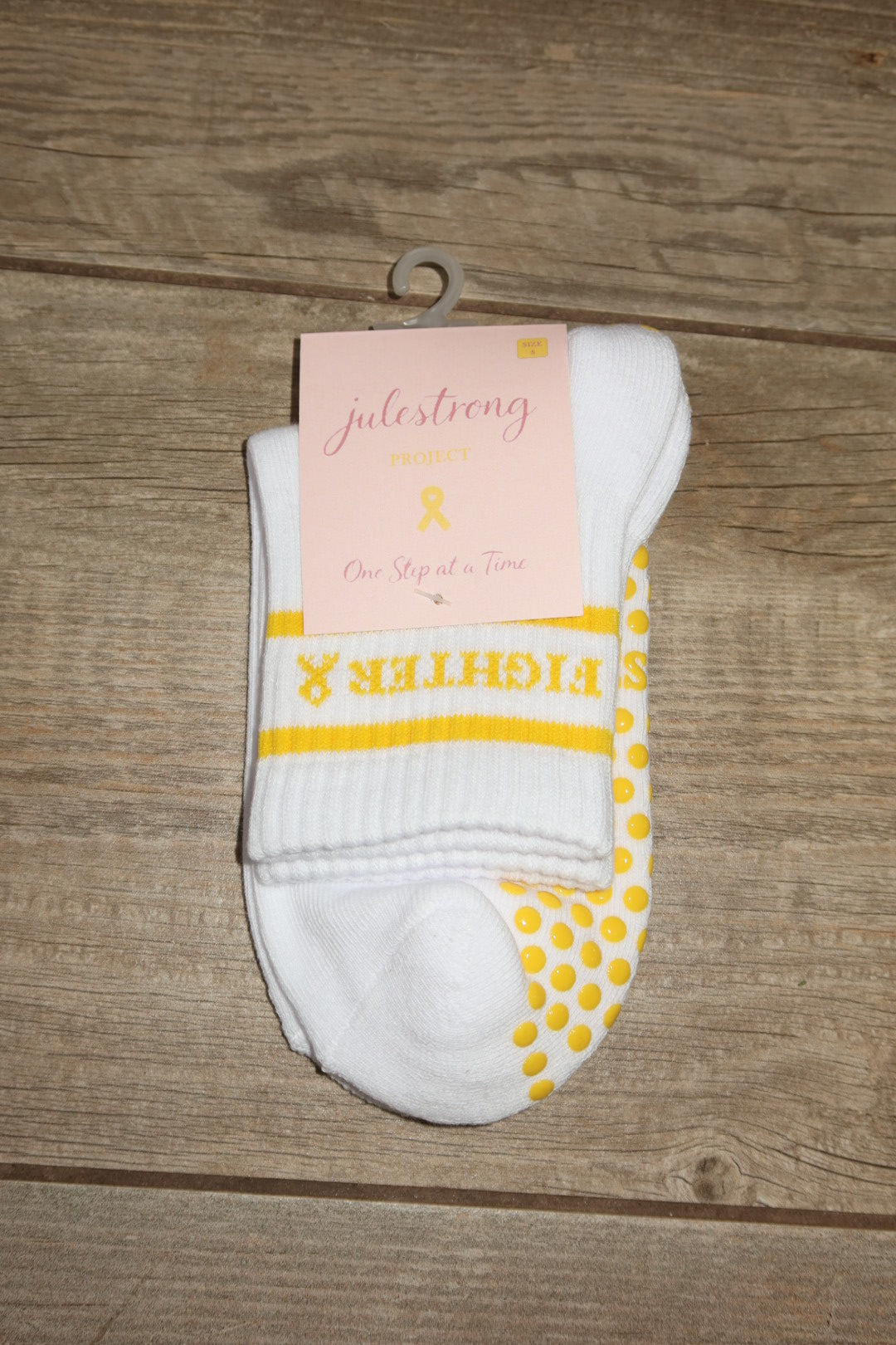 Yellow Fighter Grip Socks