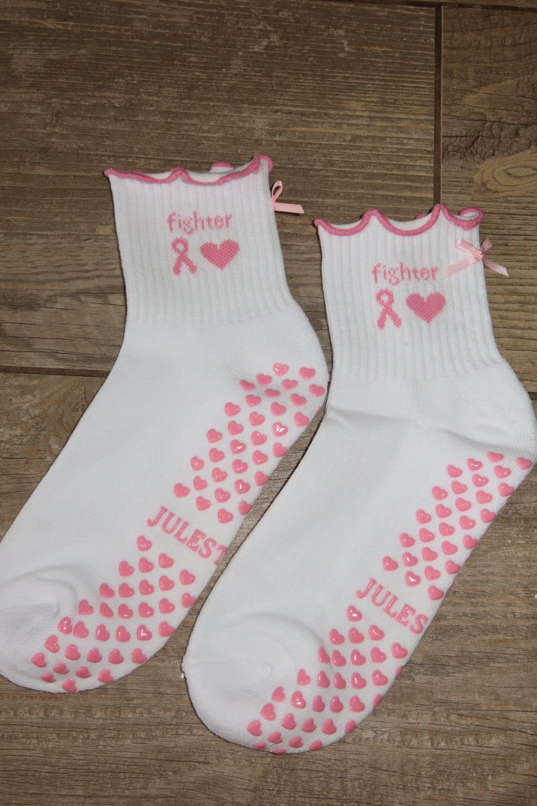 Pink Fighter Grip Socks