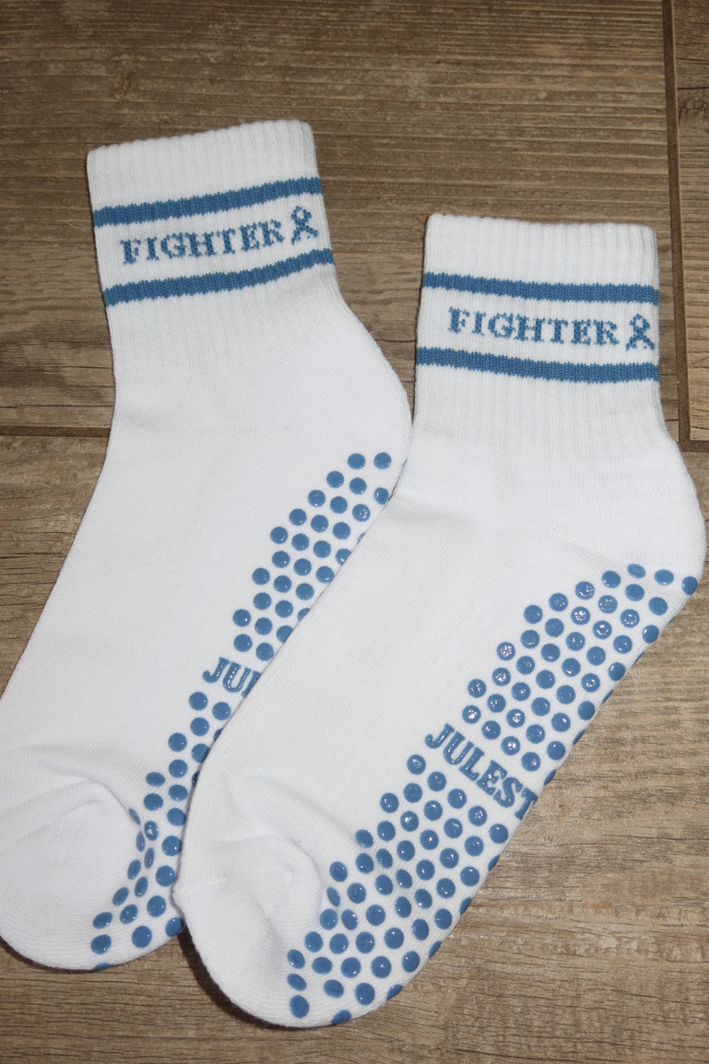 Blue Fighter Grip Socks